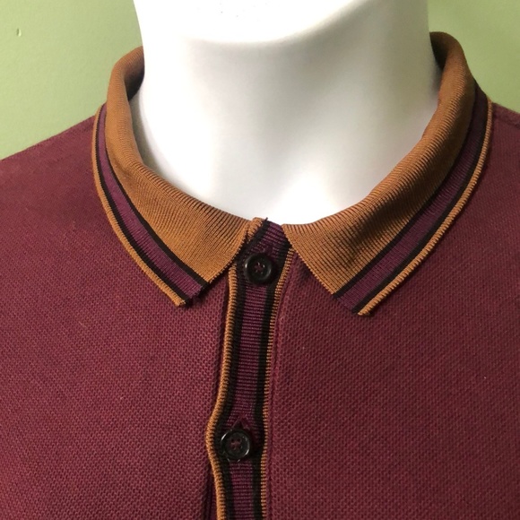 Burberry Auth. Women Burgundy Polo Shirt Sz: SP - Picture 1 of 9